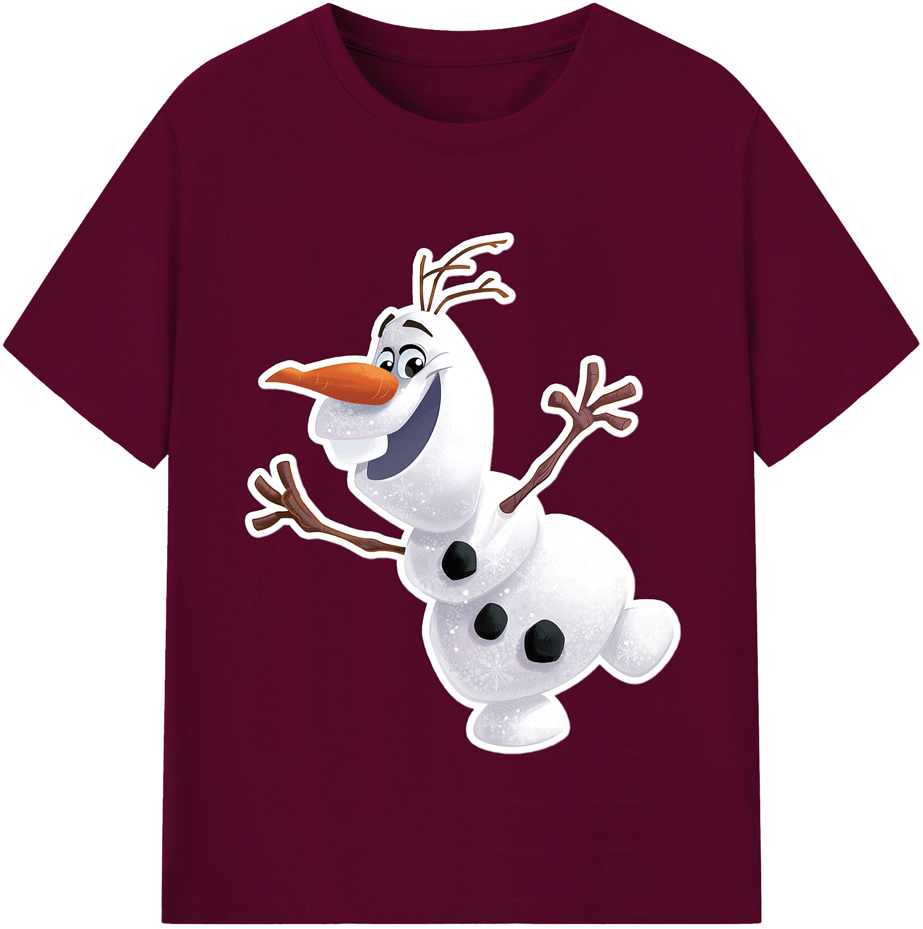 （画像用） アナと雪の女王 アンナ エルサ Frozen Anna Elsa レディースカジュアルプリントTシャツ（綿100％）
